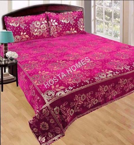 Floral Design Chenille Bed Sheet 90X100