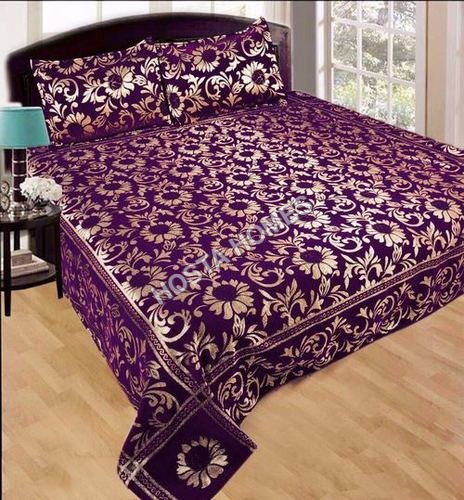 Purple Chenille Bed Sheet New Color