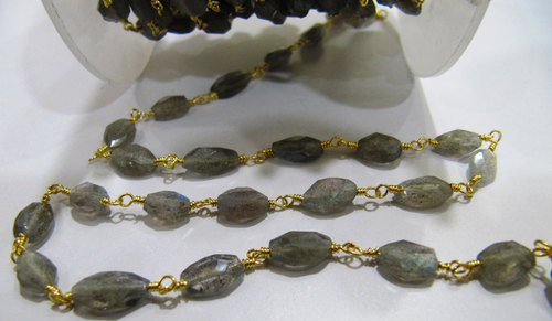 Blue Flashy Labradorite Rosary Chains