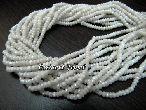 White Silverite beads