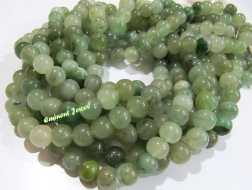 Emerald Jade Agate Round Plain Beads