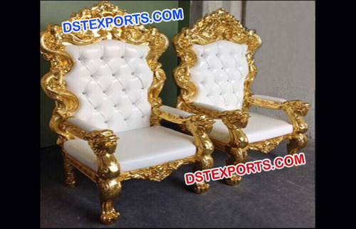 Beautiful Gold Plated Chairs Set For Wedding