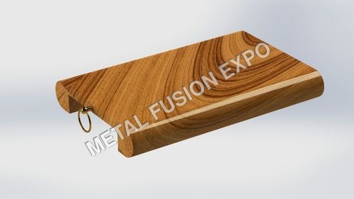 Metal Ring Cum Wood Chopping Board