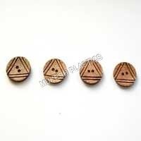 Coconut Convex Triangle Buttons