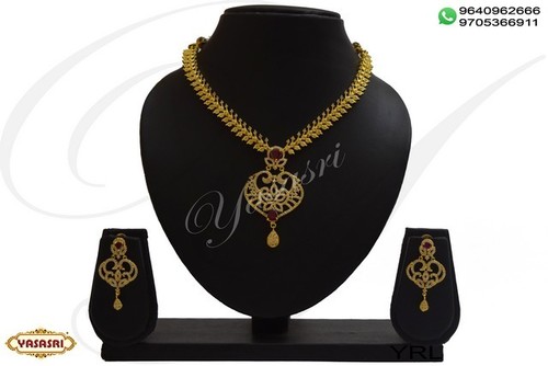 Golden Cz New Model Necklace