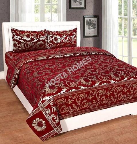 Rust Color Chenille Bed Sheet Size 90 X 100