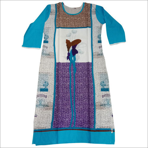 Multicolor Cotton Silk Kurti