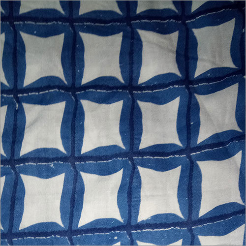White And Blue Cotton Material