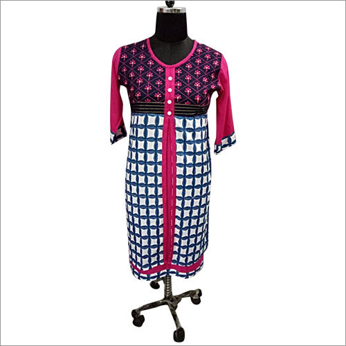 Summer Stylish Kurti - Cotton Fabric, Available in L/M/XL/XXL Sizes, Multicolor Design | Perfect for Casual, Daily Wear, Ethnic, Formal, and Party Occasions