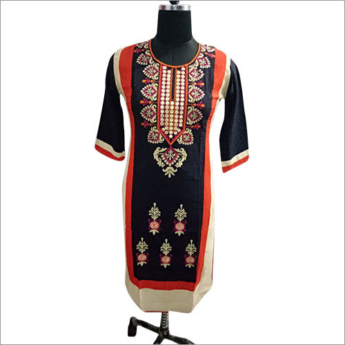 Multicolor Pure Cotton Kurti
