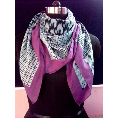 Printed Square purple Scarf Printed Square purple Scarf