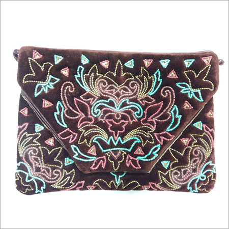 Velvet Embroidery Pouch