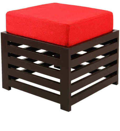 Walnut Lifeestyle Bonnie Stool (Red / Walnut)
