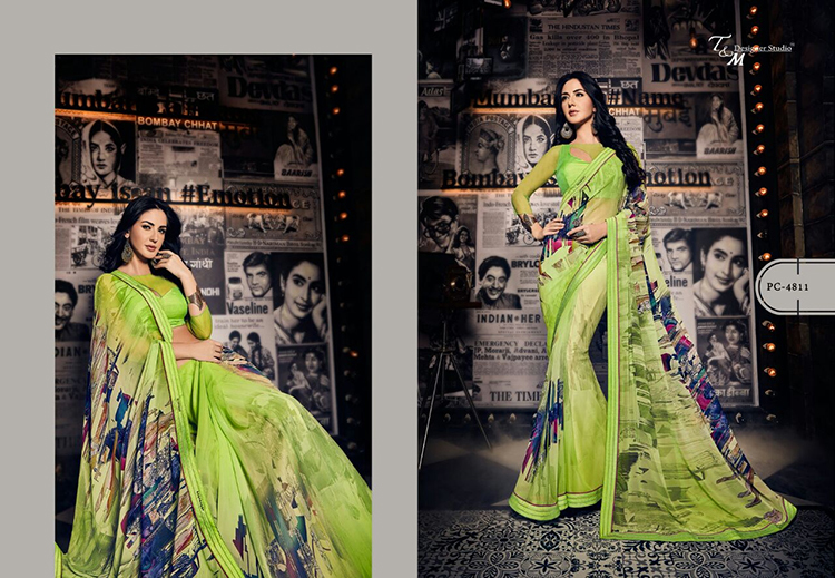 Chiffon T & M Panache Vol 8 Georgette Saree 4811