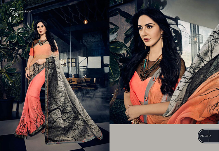 T & M PANACHE VOL 8 GEORGETTE SAREE 4815