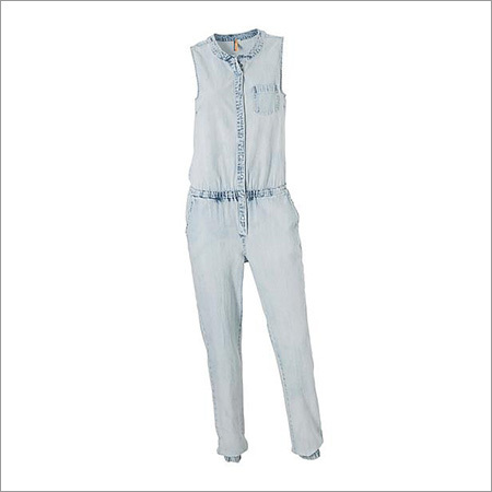 Ladies Non Denim Jumpsuit - Cotton Fabric, Sleeveless Design | Anti-Wrinkle, Tear Resistant, Color Fastness, All Season Wear