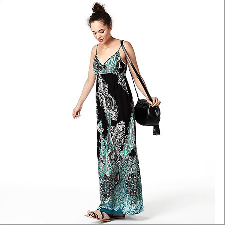 Black Ladies Paisley Dress