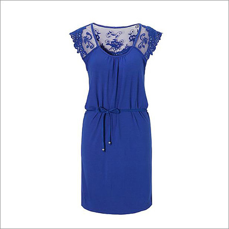 Blue Ladies Fancy One Piece Dress