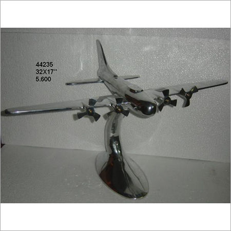 Silver Interior Decorative Aluminium Aeroplane