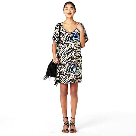 Ladies Designer Print Tunic Dress Decoration Material: Paint