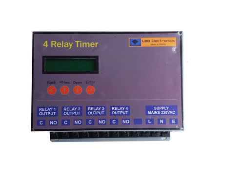Universal Timer - Industrial Gray, 230V Rated Voltage | 4 Relay Outputs, Compact Design, 1-Year Warranty, Large Digital Display, 30A Load Capacity