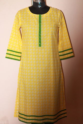 Silk Sanganeri Ladies Kurti