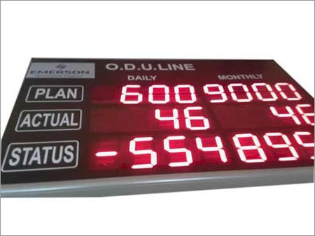 Production Status Display Board - Metal, Customizable Dimensions, Red LED, 12V DC | Adjustable Brightness, Clear Display, Durable Design, Real-time Update