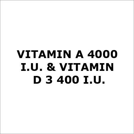 Vitamin A 4000 I.U. & Vitamin D 3 400 I.U.
