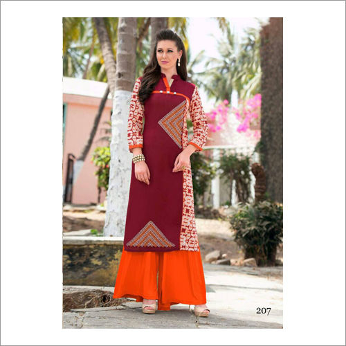 Ladies Collar Pirnted Kurti