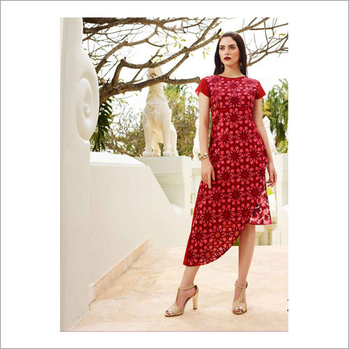 Ladies Rayon Printed Kurtis