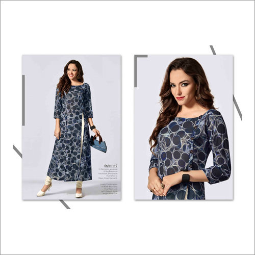 Ladies Digital Print Fancy Kurtis