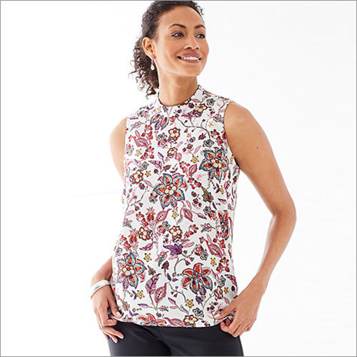 Ladies Printed Crepe Tops