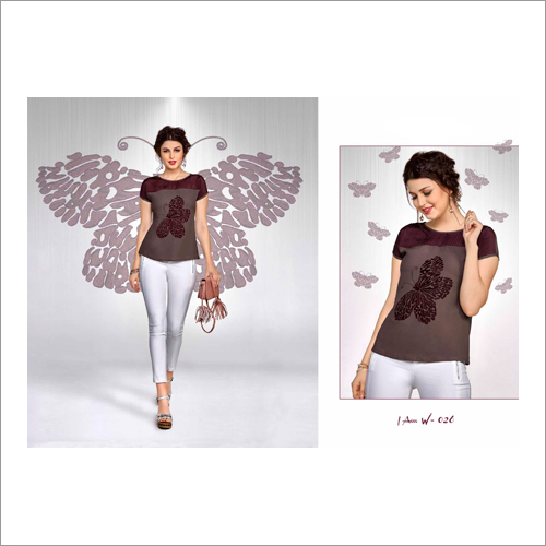 Ladies Digital Print Western Top