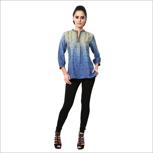 Ladies Collar Printed Tops