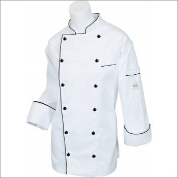 Mens White Chef Coat Long Sleeves Jacket