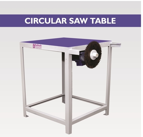 White And Purple Circular Saw Table