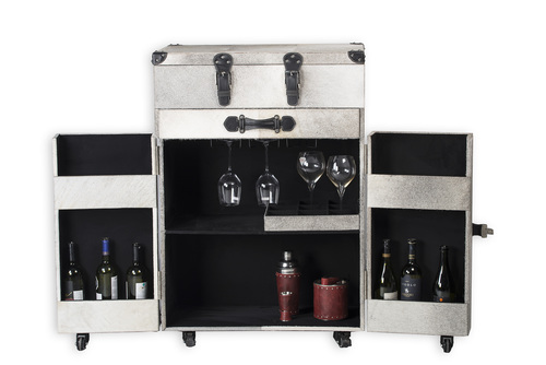 Leather Bar Cabinet