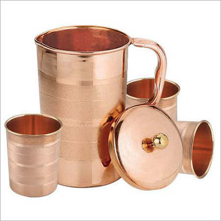 Silver Touch Jug With Silver Touch Glasses