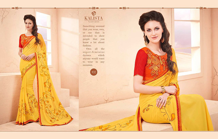 KALISTA ROSE PURE GEORGETTE SAREE