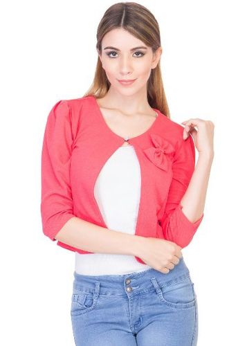 Pink One Button Shrug