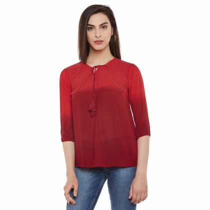 Ants Lace At Neck Top