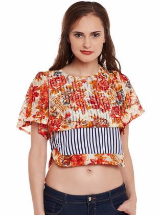 Ants Flower Embroidery Top