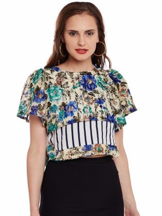 Ants Flower Embroidery Top