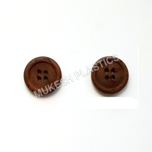 Brown Wooden Button For Coat
