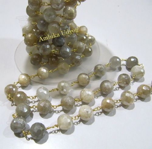 Multi Moonstone Beaded Chain