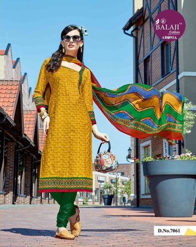 COTTON PRINTED DRESS MATERIALS BALAJI AROMA VOL-11 WITH CHIFFON DUPATTA