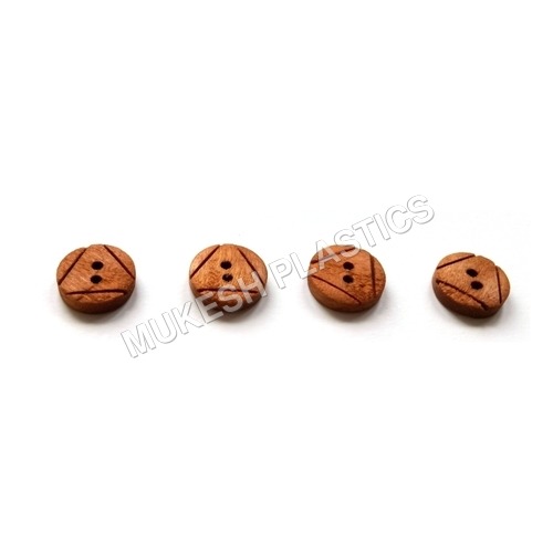 Triangle Convex Wooden Buttons