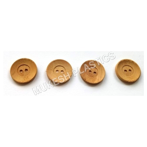 Light Brown Wooden Button For Craft