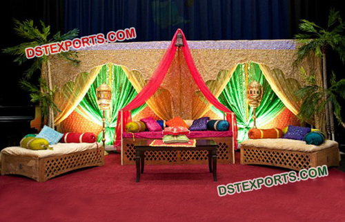 Arabian Theme Wedding Mehandi Stage Sofa