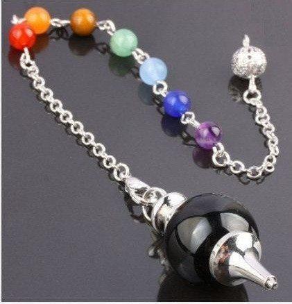Healing Stone Pendulum with 7 Chakra Stones Chain